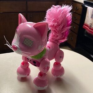 Interactive Pink Robotic Cat Toy